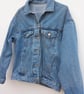 Upcycled denim jacket - patchwork heart (medium) - Image 5