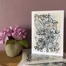 'Forget me Not', Greetings Card