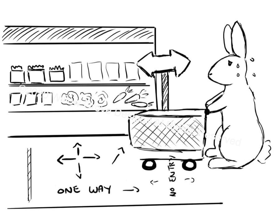 One way system - Art Print