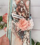 Handmade Fairy Birthday Card (121) Luxury 3D Floral Card in Light Blue & Gold. - Image 3