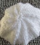 3-6 months White Lacey Baby Beanie - Image 3