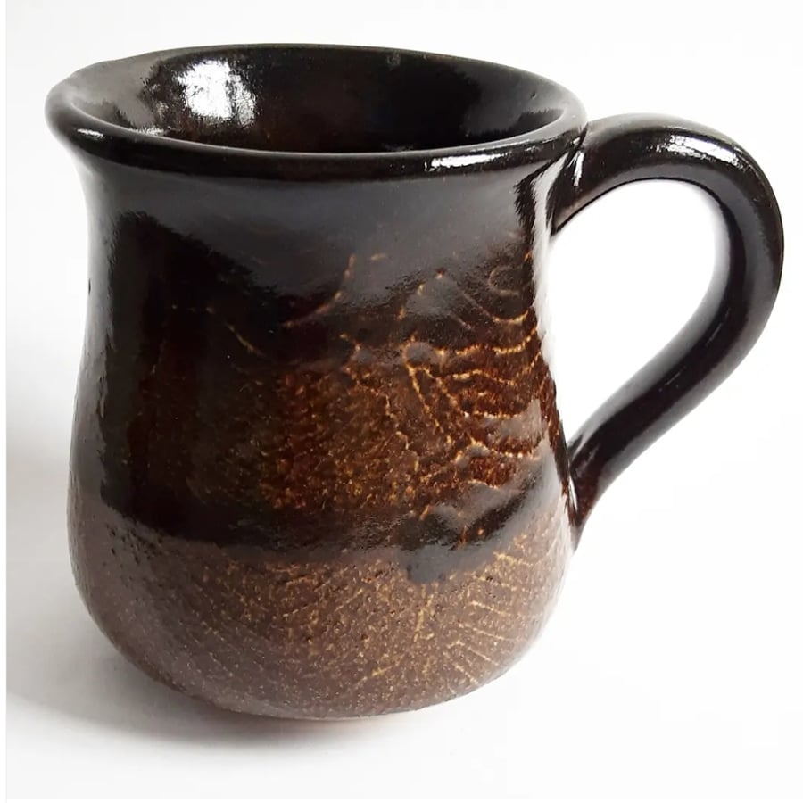 Brown Glazed Mug - Hand Thrown Stoneware Ceramic Mug 