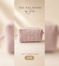 Pink Tweed Cosmetic Bag
