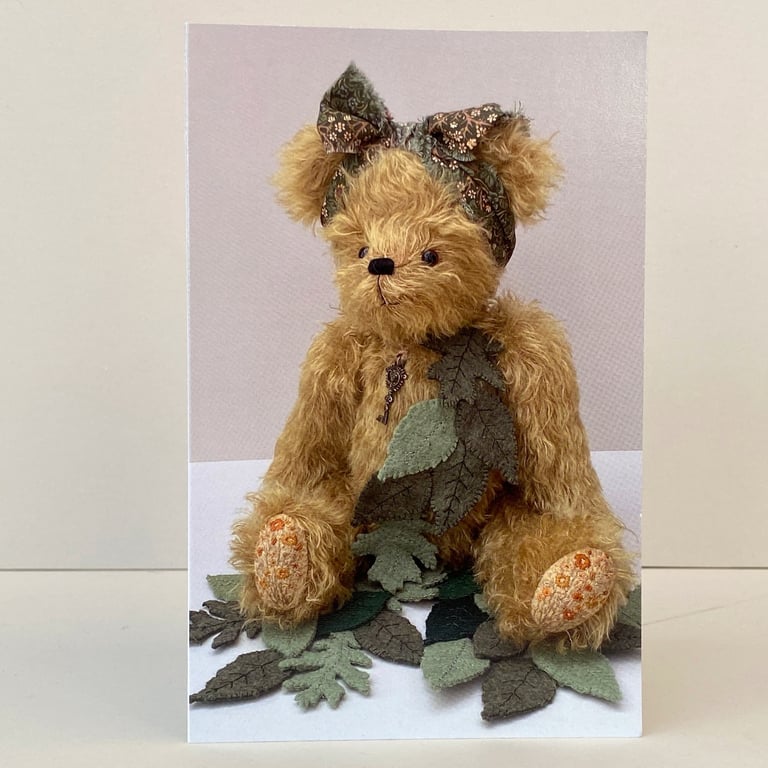 Blank teddy bear all occasions card, greeting card, birthday card