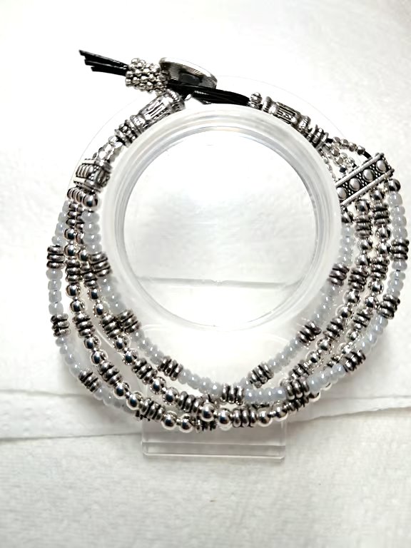 Leather Pearl Bojo Bracelet 