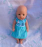 Boating Summer Dolls Dress Baby Born and Tiny Tears Summer Blue Green Dress 