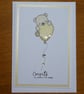 New Baby Card - Teddy With Yellow Balloon - Image 4