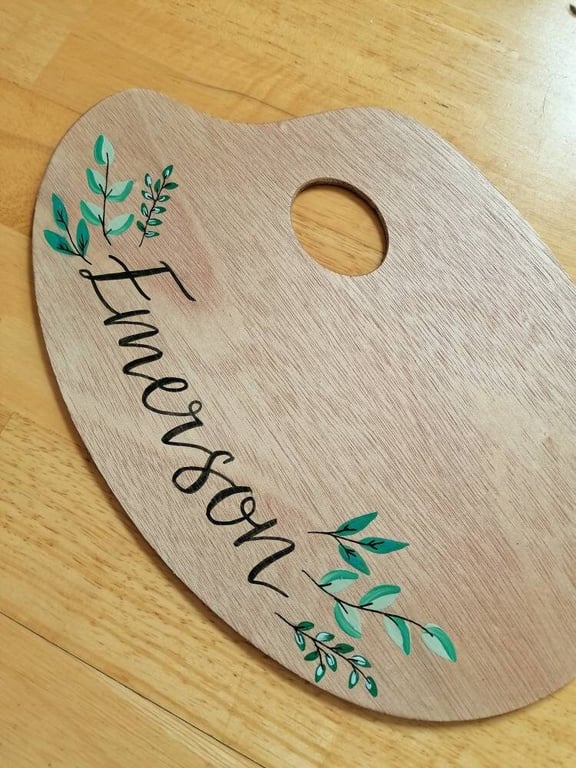 Personalised paint mixing palette- hand painted custom art supplies - pretty art