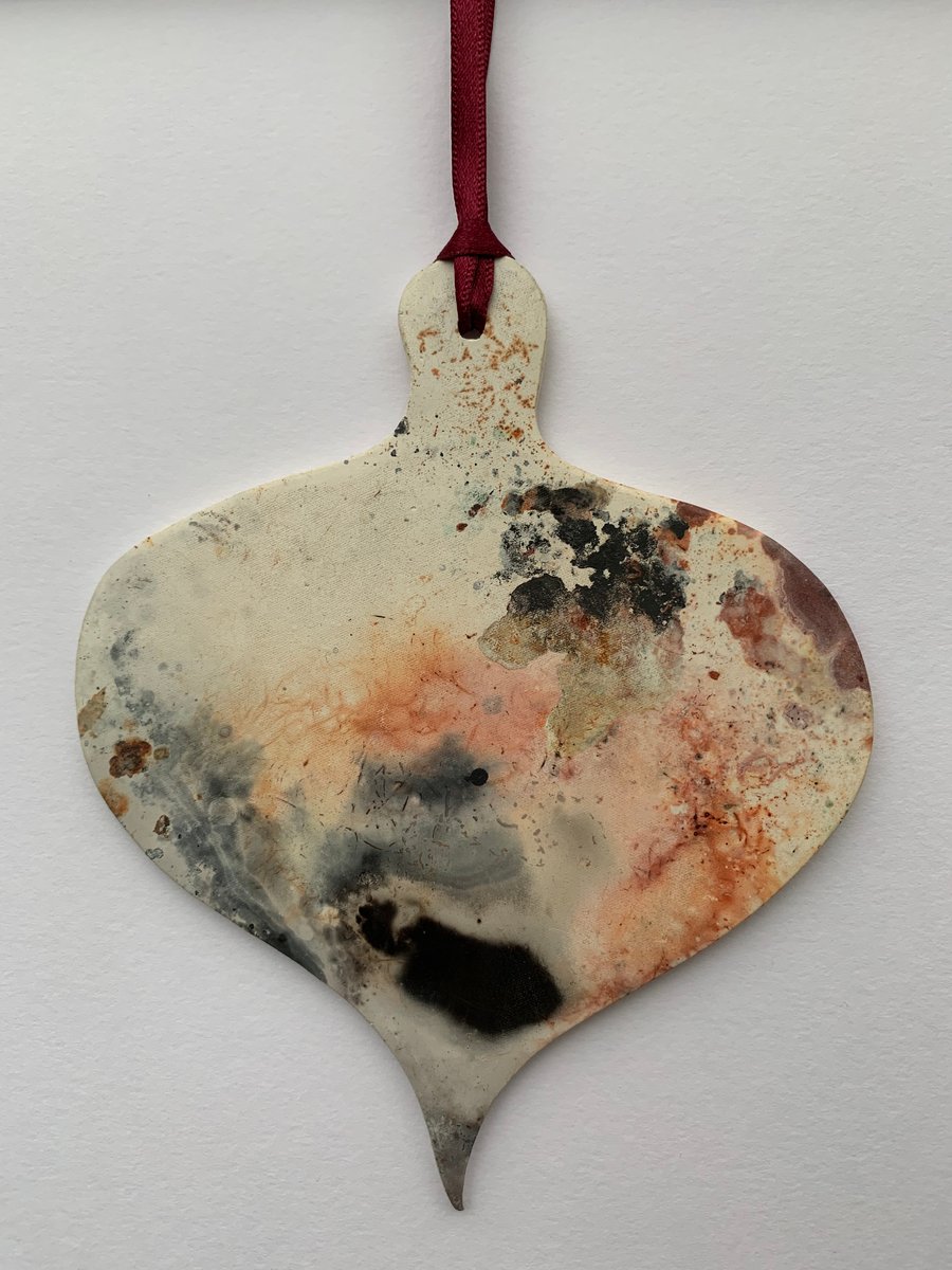 Ceramic Xmas Hanging Decoration Bauble