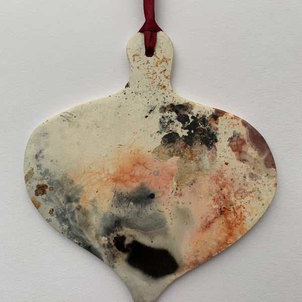 Ceramic Xmas Hanging Decoration Bauble