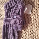Purple, hand knitted  cute dog coat
