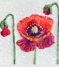 Hand Felted Oriental Poppy Textile Artwork 