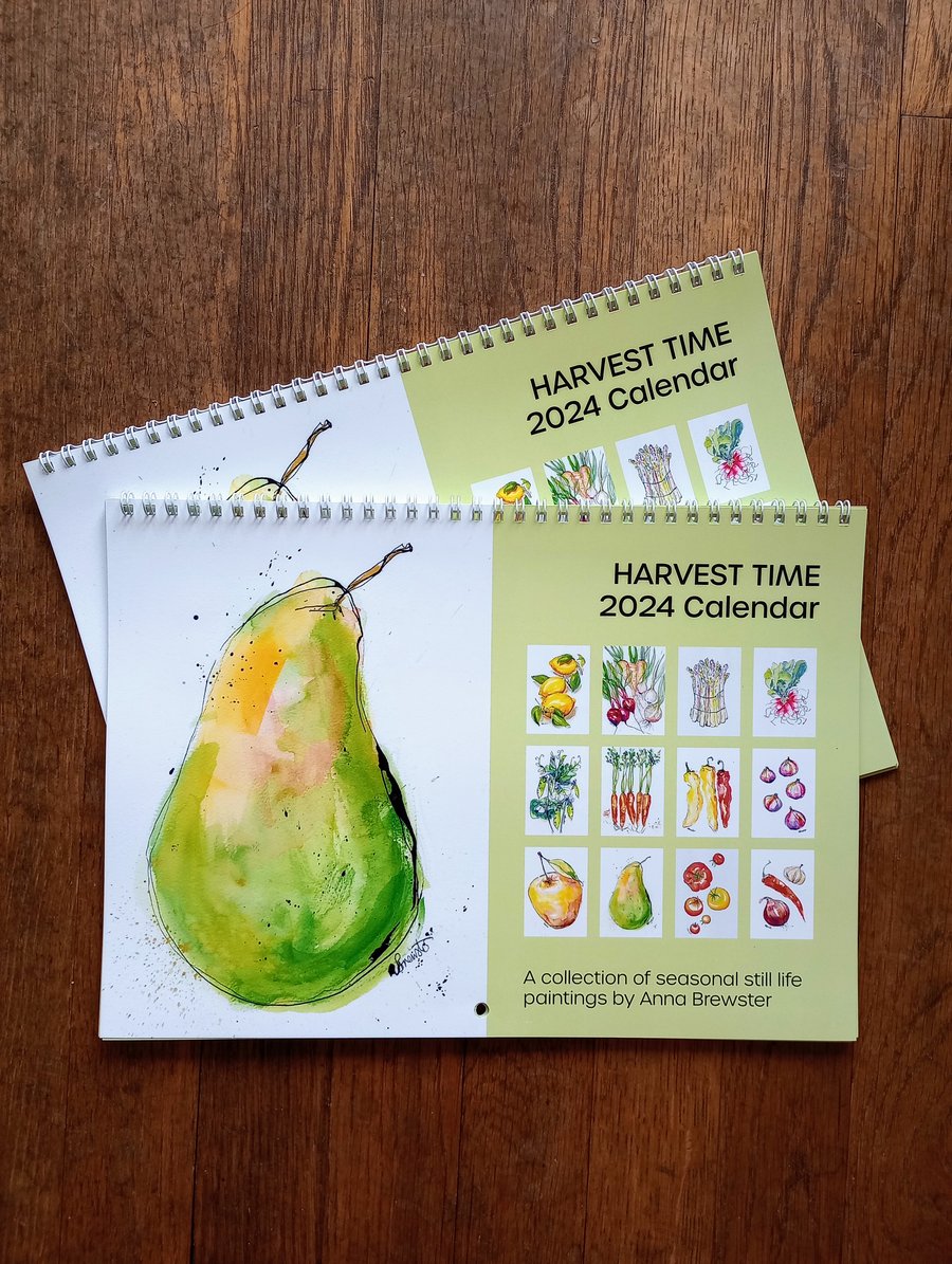 Harvest time 2024 art calendar Folksy