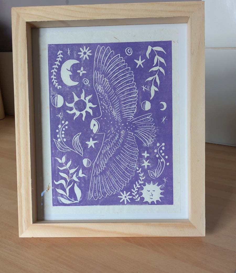 Owl Folk Print