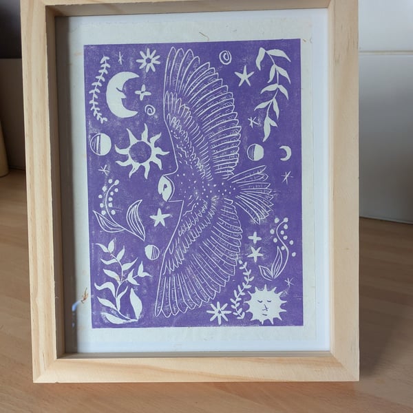 Owl Folk Print