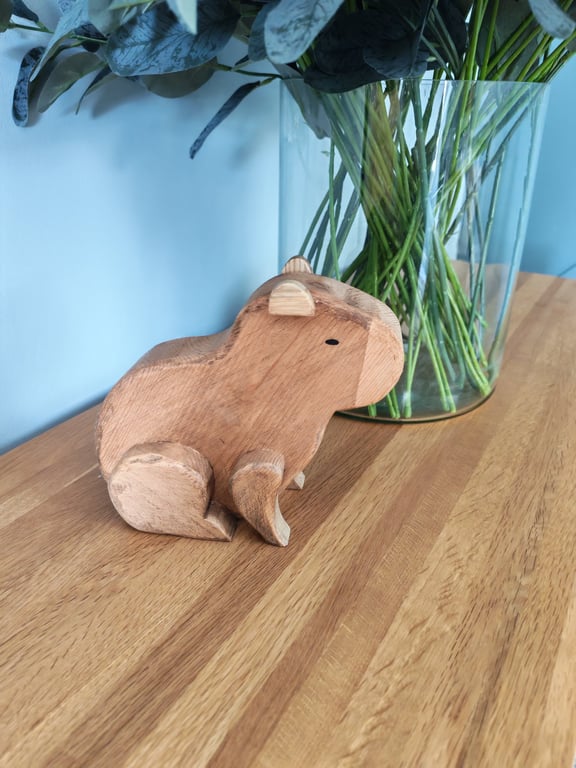 Handmade Wooden Capybara