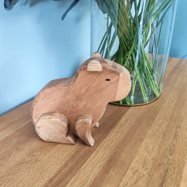 Handmade Wooden Capybara