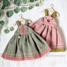PDF Doll Pinafore Dress Sewing PATTERN, Easy Photo-tutorial