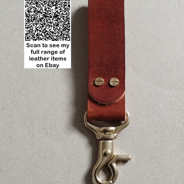 Leather Solid Brass Key Ring Lobster Clasp Swivel Hook Chicago Screws
