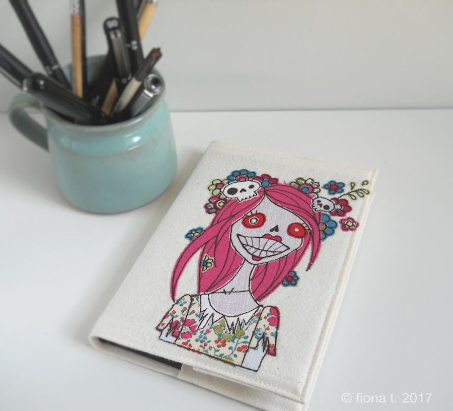 freehand embroidery applique zombie sketchbook