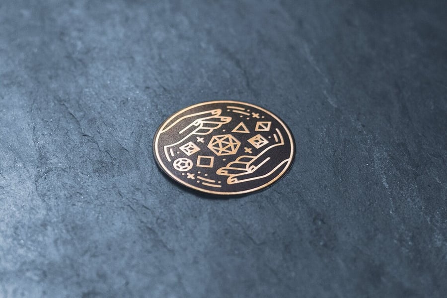 Gold Metallic Dungeon Master Sticker - accessories for D&D players