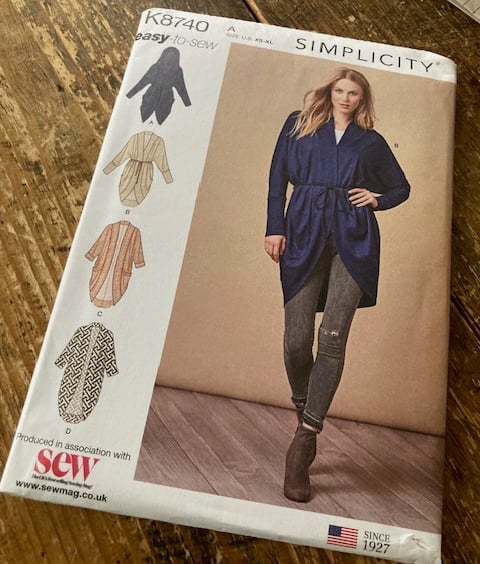 Simplicity Paper Pattern K8740 - Knit Cardigans XS - XL