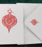 Christmas Card with Bauble Design - Image 2