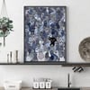 Cat Among The Pigeons 2 Wall Art Print, Wall Art Print , Funny, Pigeon Print