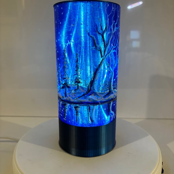 A hand painted and sealed lamp by Andrew Jenkins 