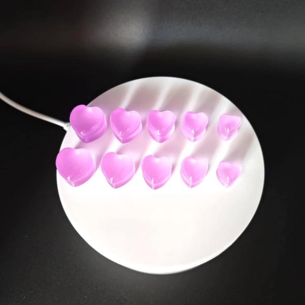 Glow in the Dark Resin Ear Gauges: Handmade Luminous Pink to Blue Plugs