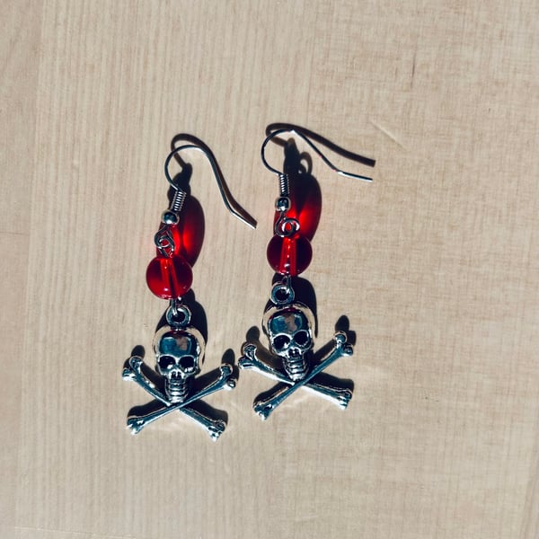 Skull and cross bones earrings