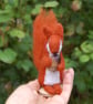 Needle felt red squirrel holding an acorn - Image 2
