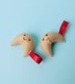 Two happy, felt fortune cookies - Image 1