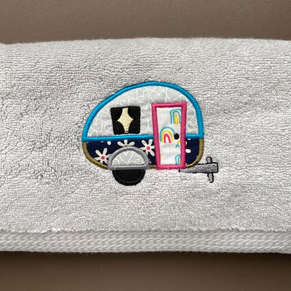 Caravan Appliqué Hand Towel