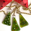 Fused Glass Christmas Tree Deceorations