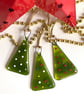 Fused Glass Christmas Tree Deceorations - Image 1