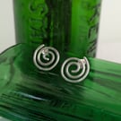 Sterling silver spiral studs 