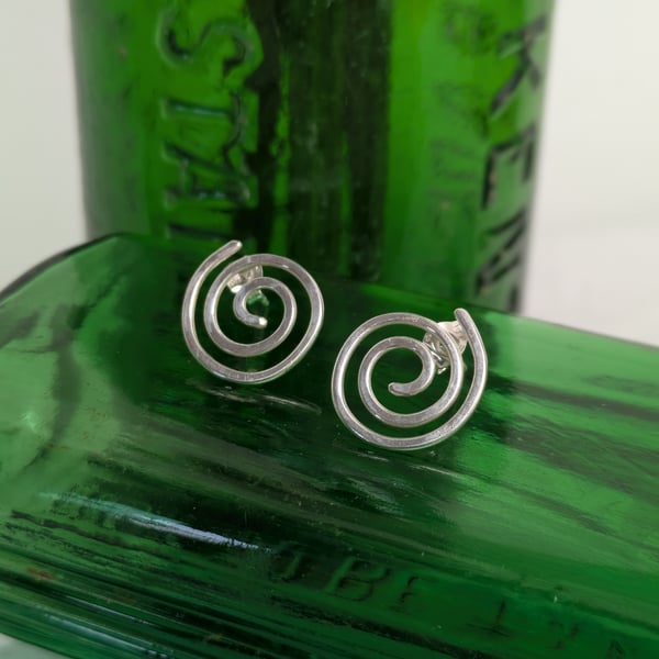 Sterling silver spiral studs 
