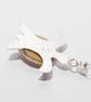 Silver Turtle Necklace with Opal Glass - Image 6
