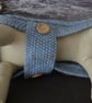 Small Pretty Blue Aran Dog Coat Jumper (A115) - Image 2