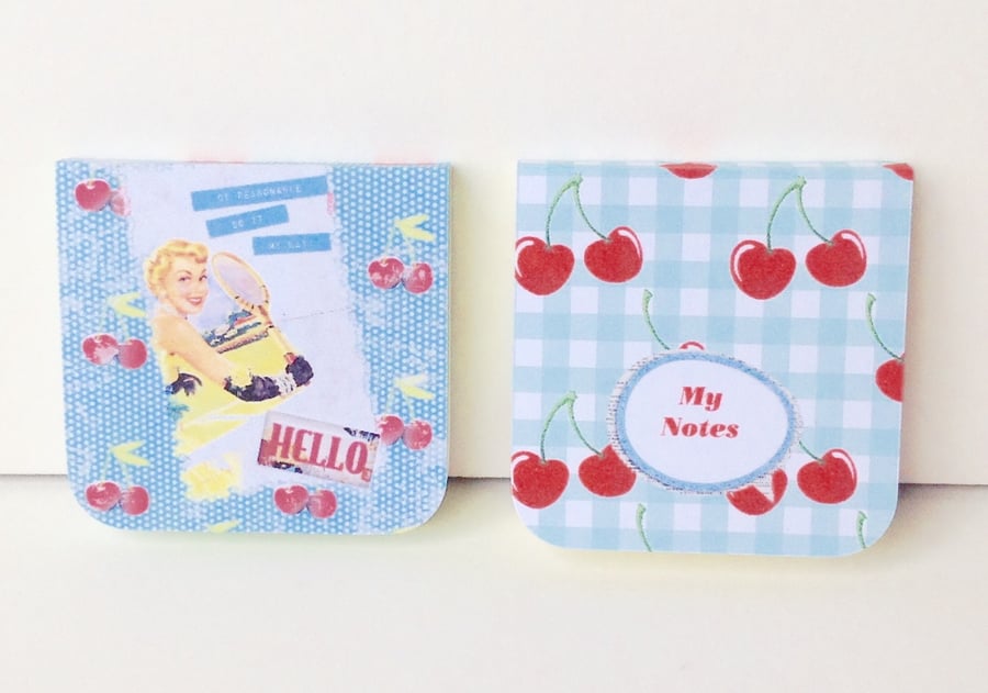 Mini Notebooks, Set of Two,Handmade Sticky Notebooks,Can Be Personalised