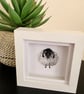 Black Sheep Sea Glass & Vintage China Wall Art - Handmade 10 x 10 cm Shadow Box  - Image 2