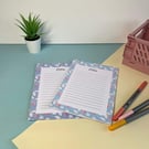 A5 Notepad - Pink and Blue Cherries