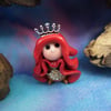 Queen 'Hellen' Tiny Royal Gnome with Crown Jewels OOAK Sculpt by Ann Galvin