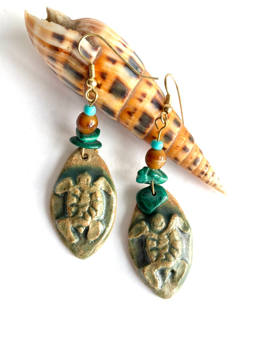 Turtle earrings
