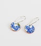 Forget me not  enamelled earrings - Image 3