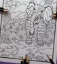 Elephant Jungle A4 Colouring Page Printable JPG by S Godwin Studio - Image 3
