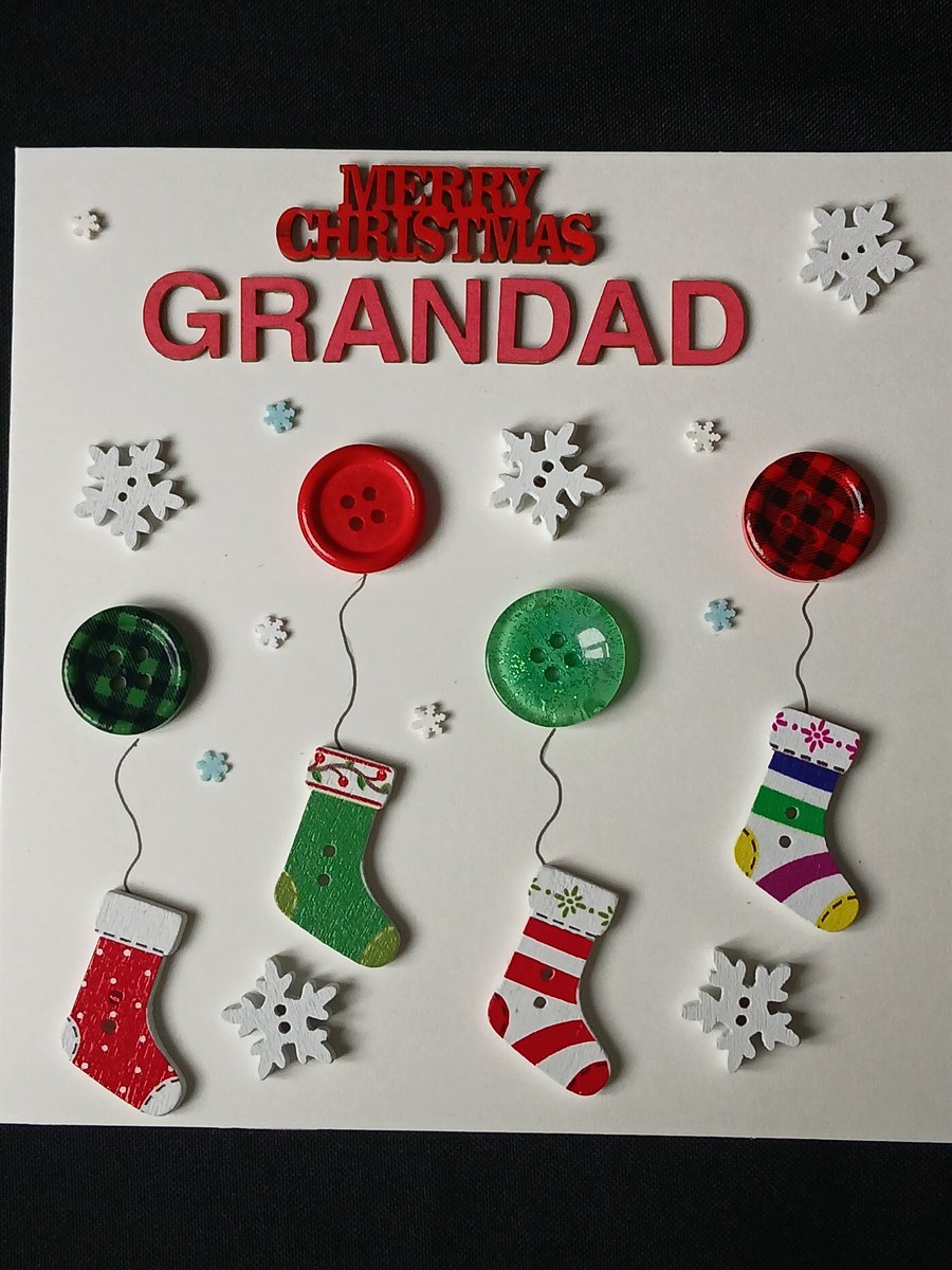 Handmade, grandad christmas card 