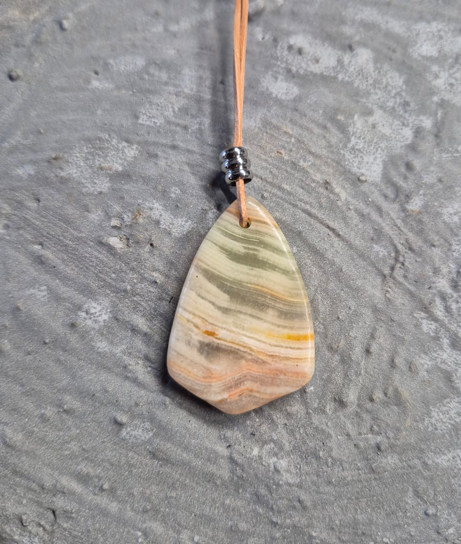 Argentina Rhodochrosite Coffin Pendant