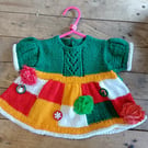 Hand Knitted dress age 0-3 months